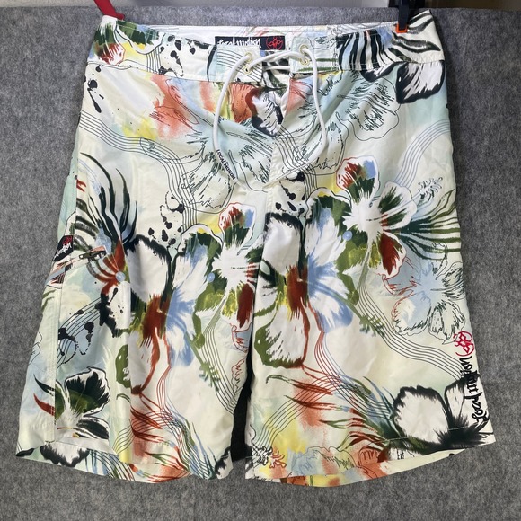 Local Motion Other - Local Motion Men's Floral Print Swim Trunks Board Shorts Size 36 VTG